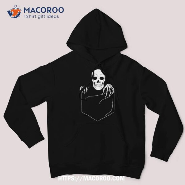 Halloween Funny Design Pocket Skeleton Skull Gift Idea Shirt