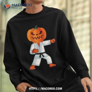 halloween karate fighter pumpkin head scary gift shirt sweatshirt