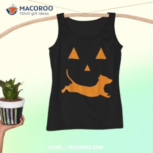 halloween pumpkin dachshund jack o lantern shirt tank top