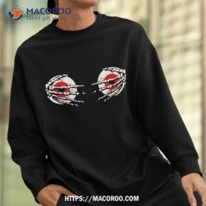 halloween sexy skull finger bra eyeballs with skeleton hand shirt sweatshirt