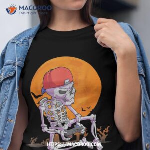 halloween shirt boys gamer gaming skeleton tshirt