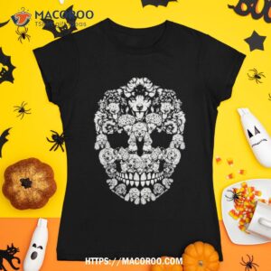 halloween skull poodle dog funny horror costumes shirt tshirt 1