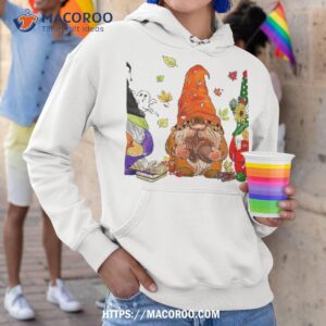 happy hallothanksmas gnomes halloween thanksgiving christmas shirt hoodie