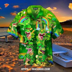 Happy St.pat-rex Day Aloha Hawaiian Shirt