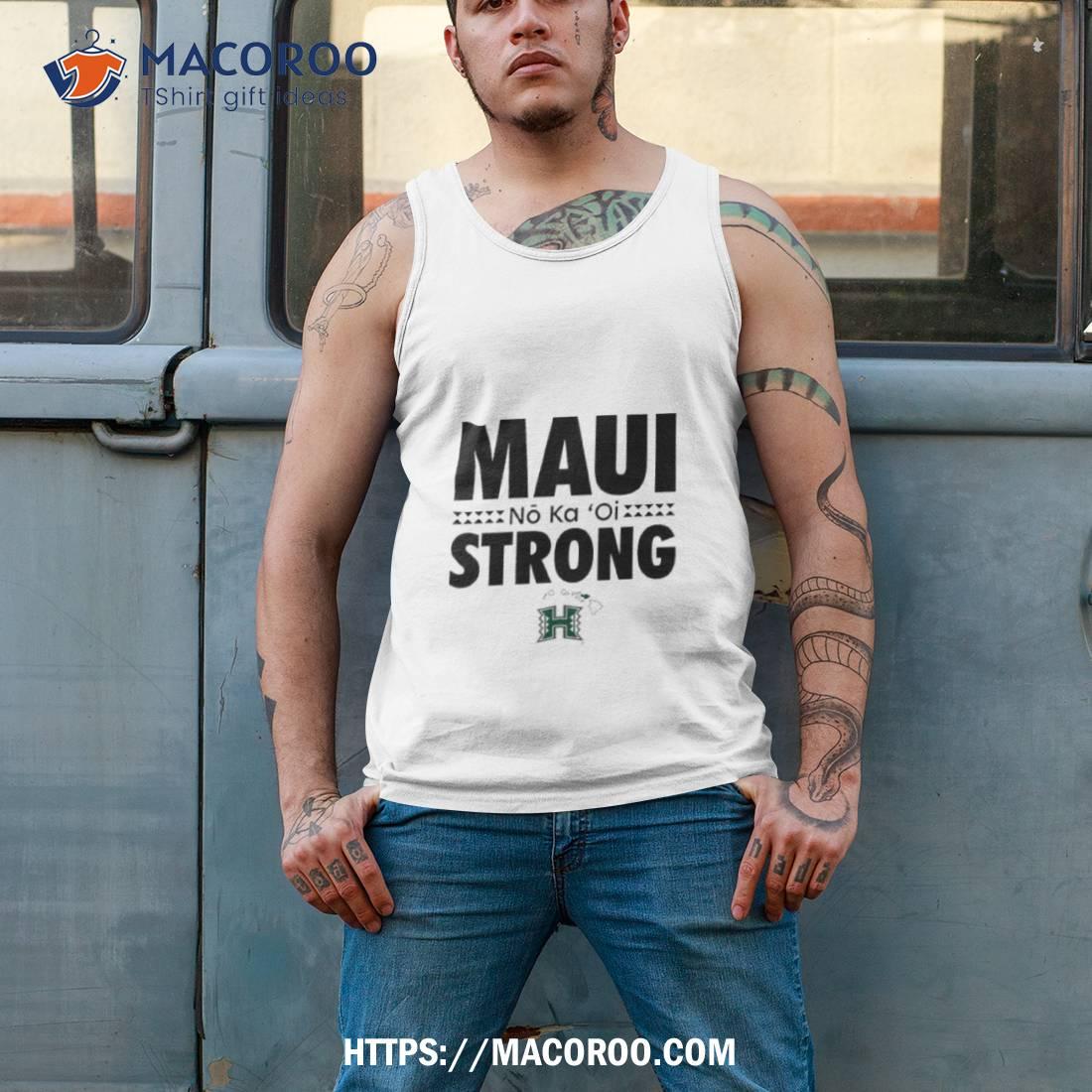 Men's Blue 84 White Hawaii Rainbow Warriors Maui Strong T-Shirt