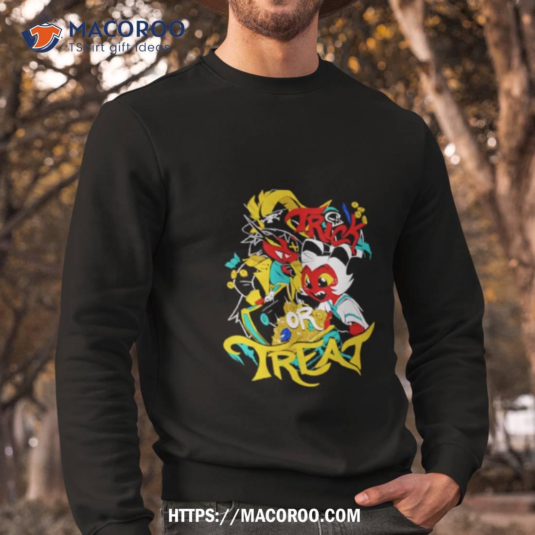 Hazbin Hotel Moxxie + Millie Trick Or Treat Shirt Hazbin Hotel Moxxie + Millie Trick Or Treat Shirt