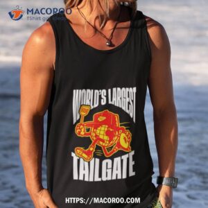 he worlds largest tailgate logo shirt tank top