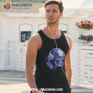 headphone skull dj halloween creepy shirt tank top