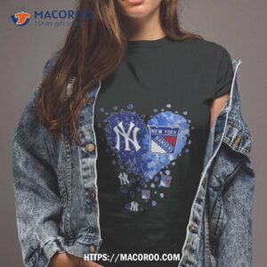 heart new york yankees and new york rangers shirt tshirt 2