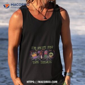 i am here for the treats disney epcot halloween shirt tank top