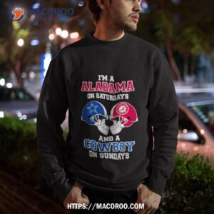 i m a alabama on saturdays and a cowboys on sundays helmet 2023 t shirt sweatshirt