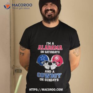 i m a alabama on saturdays and a cowboys on sundays helmet 2023 t shirt tshirt 2