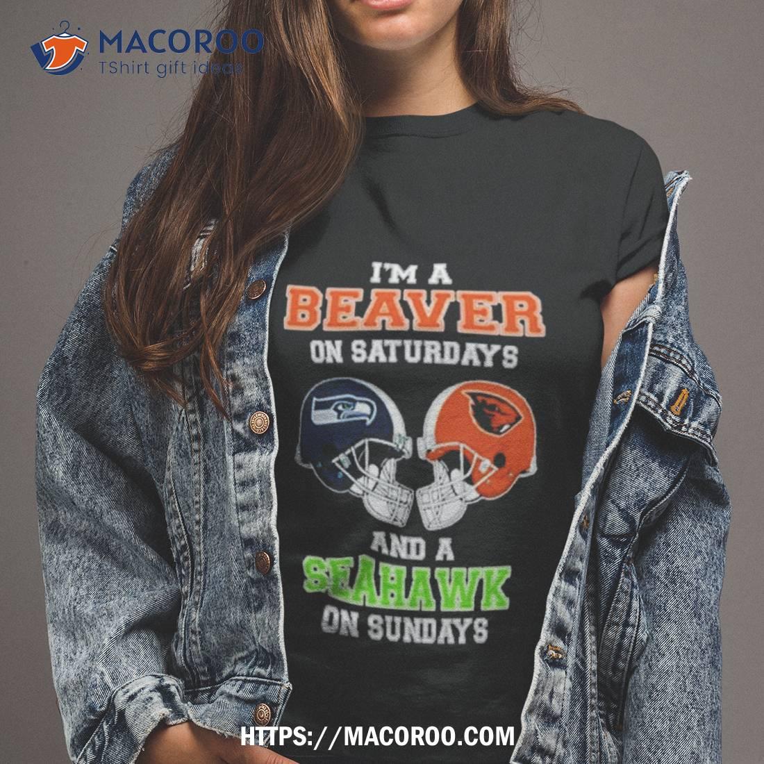 I’m A Beaver On Saturdays And A Seahawks On Sundays Helmet 2023 T Shirt I’m A Beaver On Saturdays And A Seahawks On Sundays Helmet 2023 T Shirt