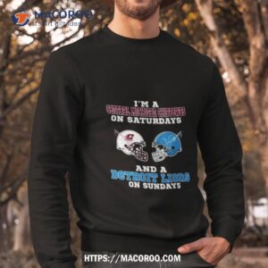 i m a central michigan chippewas on saturdays and a detroit lions on sundays 2023 shirt sweatshirt