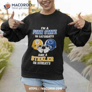 i m a penn state on saturdays and a steelers on sundays helmet 2023 t shirt sweatshirt