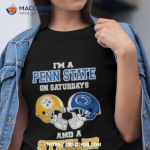 i m a penn state on saturdays and a steelers on sundays helmet 2023 t shirt tshirt