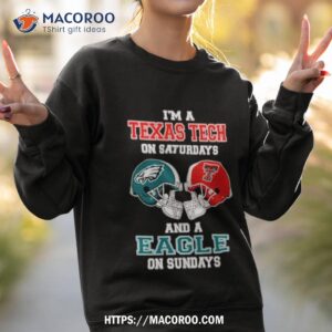 i m a texas tech on saturdays and a eagles on sundays helmet 2023 t shirt sweatshirt 2