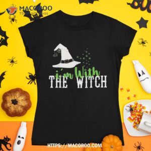 i m with the witch halloween couple for funny shirt tshirt 1