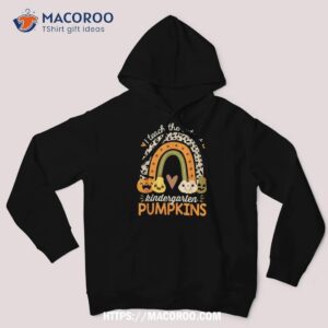 i teach the cutest kindergarten pumpkin halloween teacher shirt hoodie