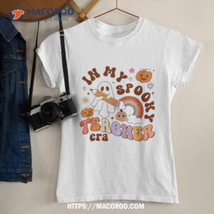 in my spooky teacher era groovy ghost halloween shirt tshirt