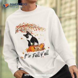 it s fall y all cute black cat lovers thanksgiving halloween shirt sweatshirt