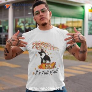 it s fall y all cute black cat lovers thanksgiving halloween shirt tshirt