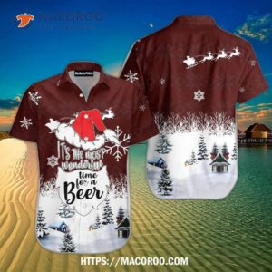 It’s The Most Wonderful Time For A Beer Christmas Aloha Hawaiian Shirt