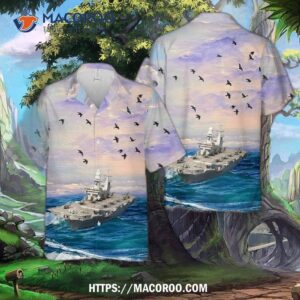Italian Navy Aircraft Carrier Cavour 550 Hawaiian Shirt