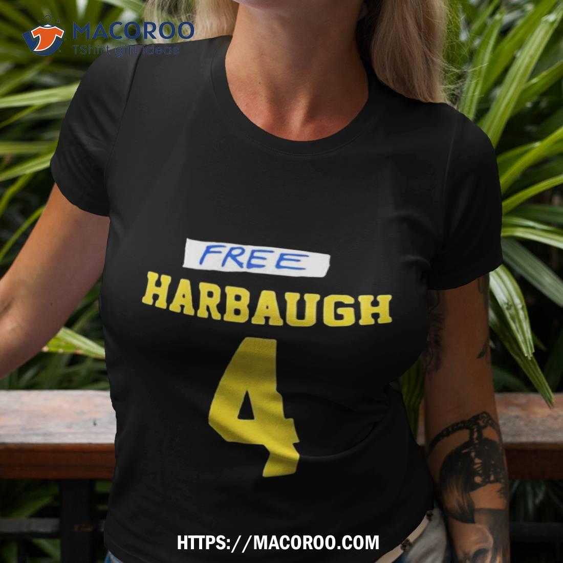 J.J. McCarthy wears 'Free Harbaugh' shirt before Michigan football opener 