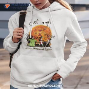 just a girl who loves halloween and iowa state cyclones shirt hoodie 3
