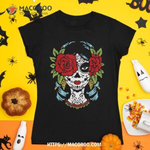 La Catrina Santa Muerte Sugar Skull Calavera Halloween Shirt