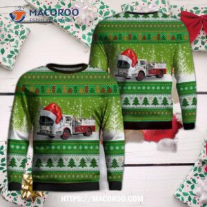 Lansing – Michigan Fire Department Engine 7 1972 Ward Lafrance Ugly Christmas Sweater