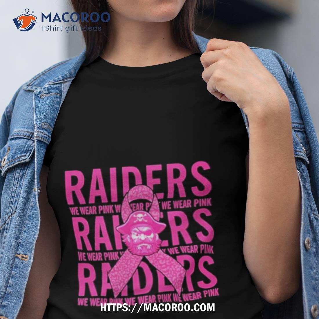 Las Vegas Raiders I wear pink for breast cancer awareness shirt