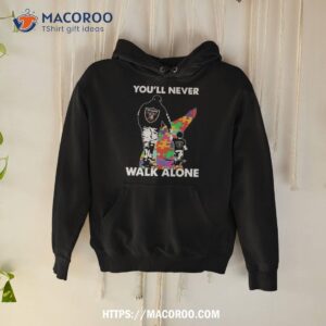 las vegas raiders you ll never walk alone dad and son autism shirt hoodie