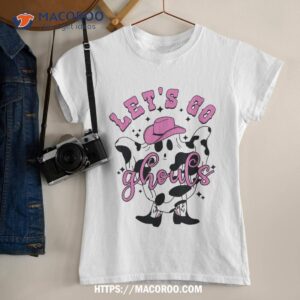 Let’s Go Ghouls Cow Ghost Halloween Outfit Girls Shirt
