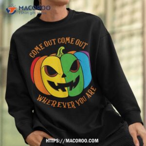 lgbtq halloween pumpkin jack o lantern gay lesbian pride shirt sweatshirt