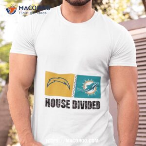 los angeles chargers vs miami dolphins house divided shirt tshirt