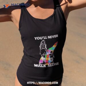 los angeles chargers you ll never walk alone mom and son autism shirt tank top 2