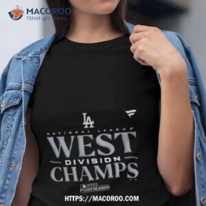 los angeles dodgers 2023 nl west division champions locker room shirt tshirt