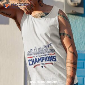 los angeles dodgers 2023 nl west division champions players names skyline shirt tank top 1