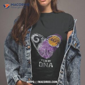 los angeles rams and los angeles lakers heart it s in my dna 2023 shirt tshirt 2