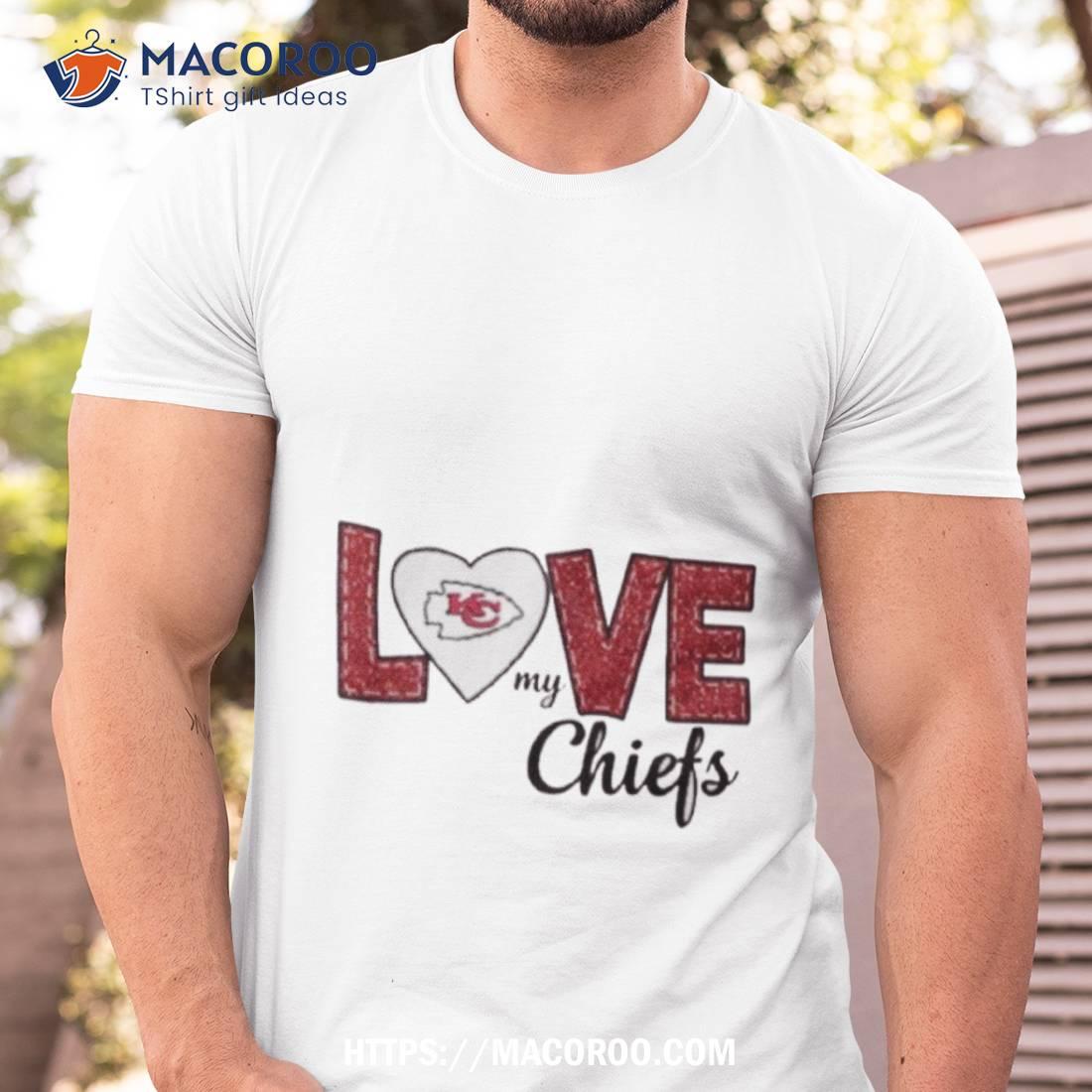 Kansas City Chiefs T-Shirt 2XL / White / Heart Chiefs