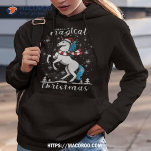 magic unicorn christmas shirt hoodie 3