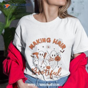 making hair bootiful funny hairdresser spooky halloween shirt tshirt