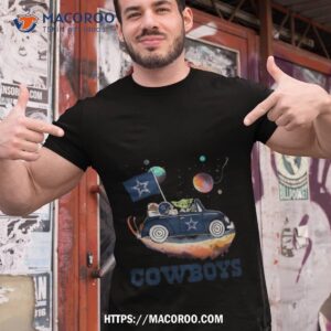 master yoda driving car star dallas cowboys football 2023 shirt tshirt 1