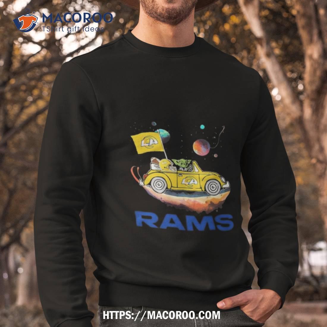 Master Yoda Driving Car Star Los Angeles Rams Football 2023 Shirt