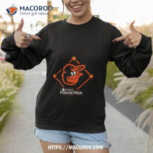 men s baltimore orioles orange 2023 postseason locker room shirt sweatshirt