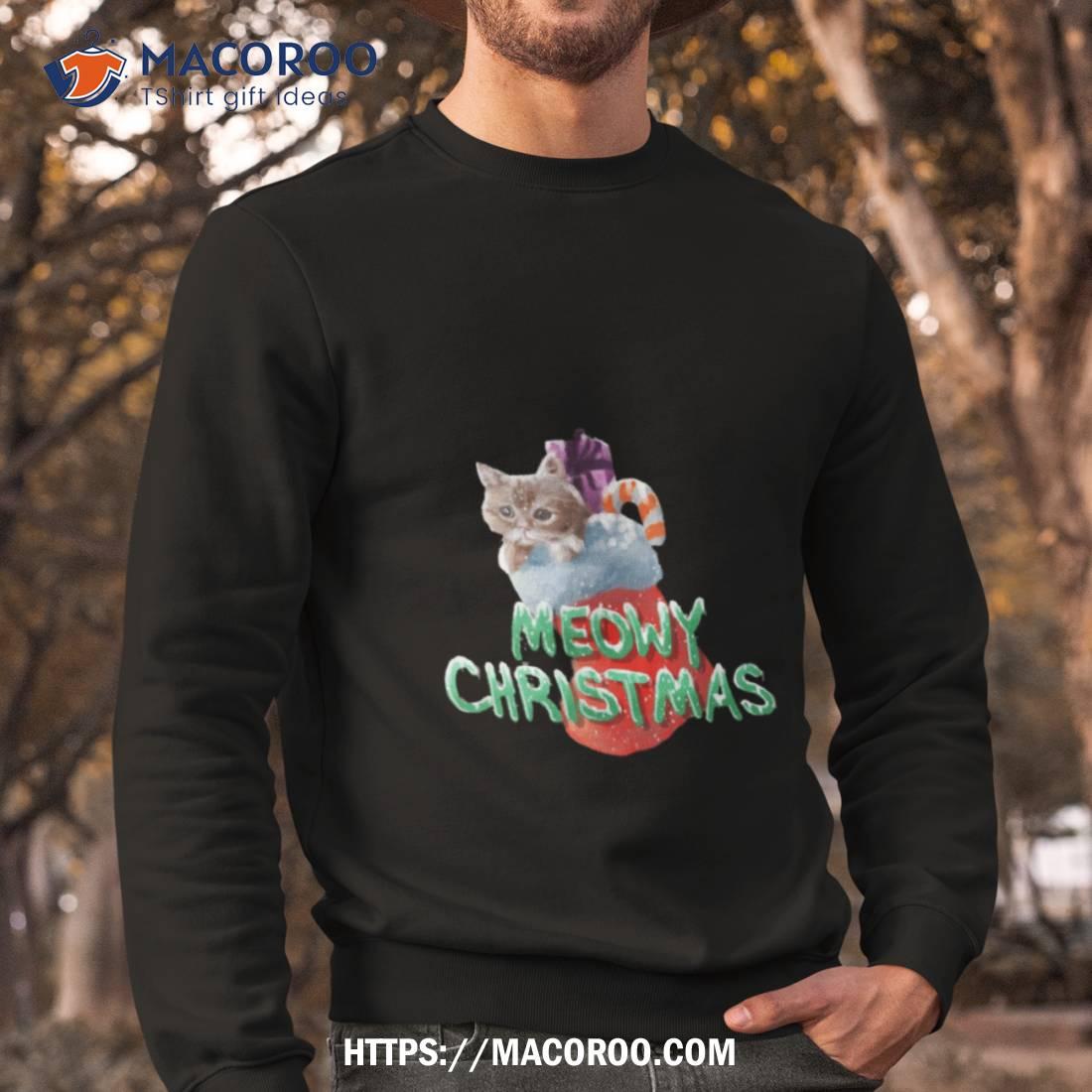 Meowy Christmas Cat Stocking Shirt Meowy Christmas Cat Stocking Shirt