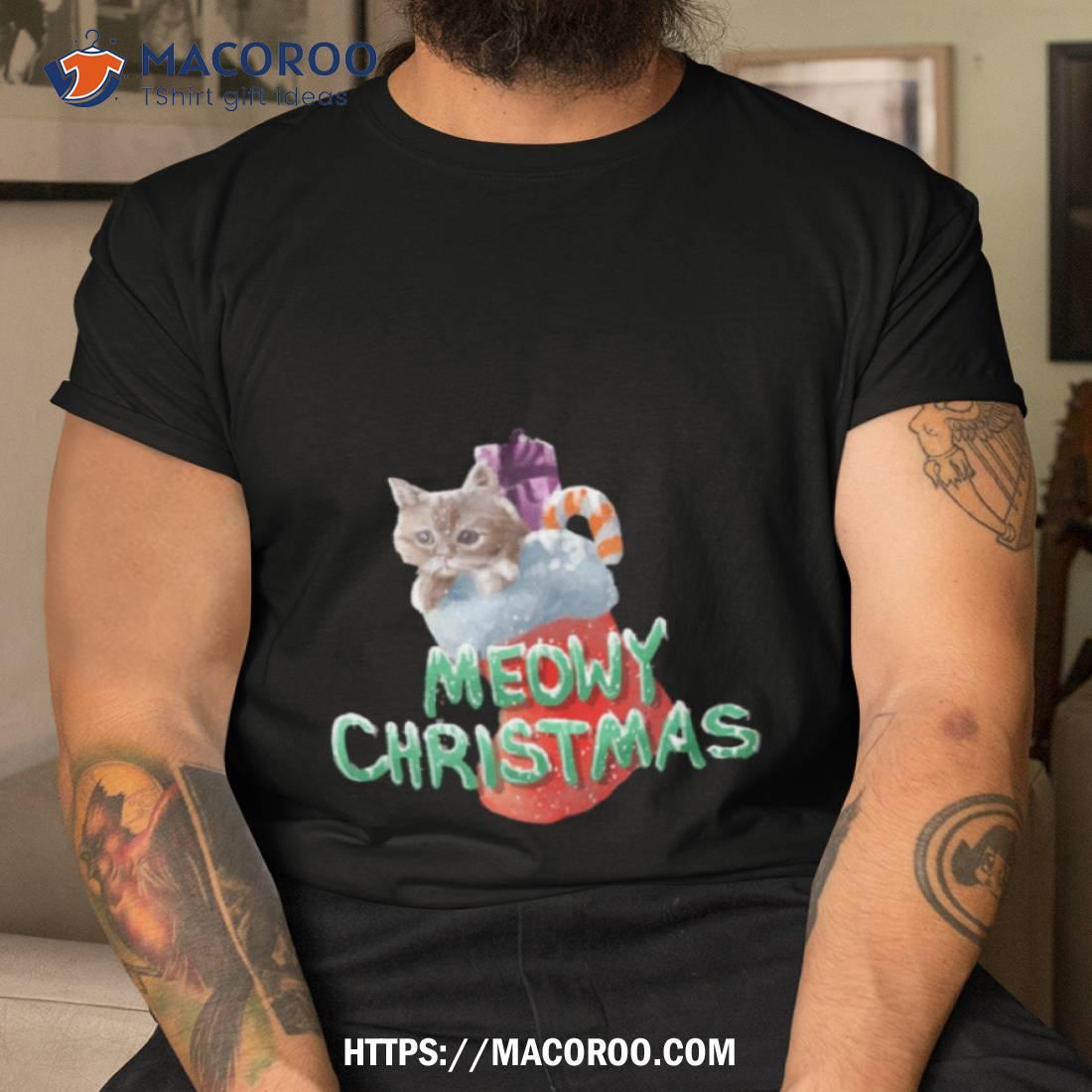 Meowy Christmas Cat Stocking Shirt Meowy Christmas Cat Stocking Shirt