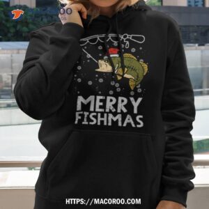 Merry Fishmas Fish Fishing Pjs Christmas Pajama Dad Men Shirt
